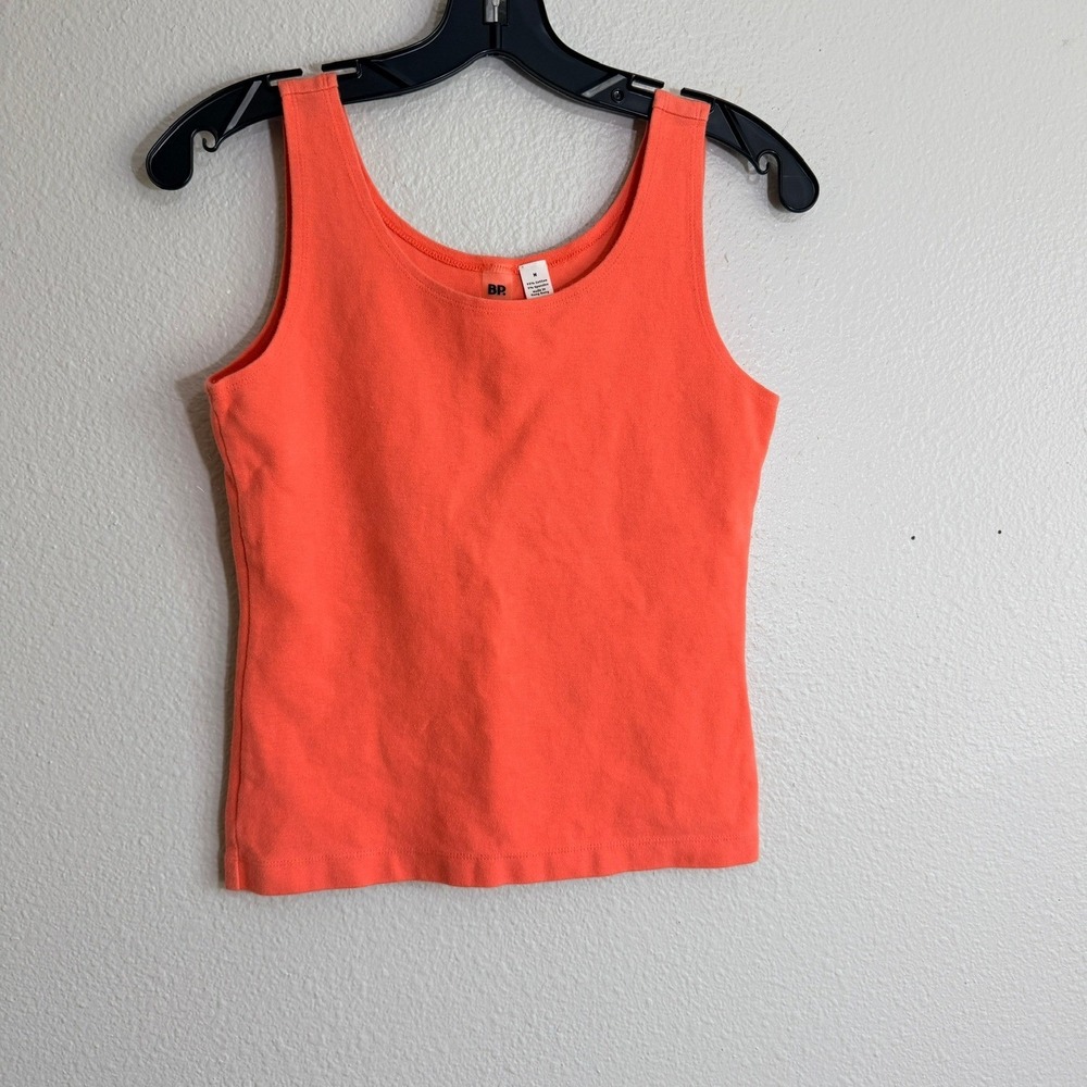 BP Nordstrom Womens Medium Coral Orange Scoop Neck Sleeveless Tank Top Ribbed